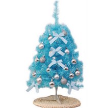 실내 소형 트리 나무 크리스마스추리 60cm풀세트 블루 나무 성탄절 장식 모형 소품셋트