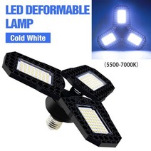 방폭등 LED 내압 산업용 차고 램프 E27 스포트 라이트 변형 가능한 천장 조명 220V 샹들리에 산업 창 고 베이, Cold White_60W E27-E26
