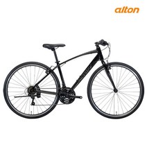 2023 알톤 탑원 700C 시마노 21단 알루미늄 하이브리드 자전거, 430, 블랙