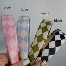 포인바이수 하이틴 아가일머리띠 체크패턴 헤어밴드 4color