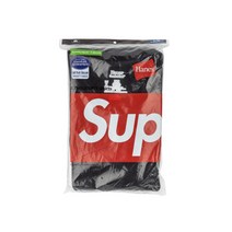 Supreme 슈프림 Hanes 하네스 태그리스 티스 (3 팩) 블랙 301000