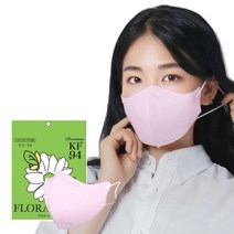 키리아마스크 ★200매_장당179원★KF94 키리아 플로라 새부리형 컬러마스크, 블랙/L/대형