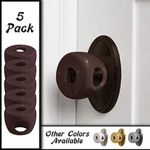 Bronze - Door knob Baby Safety Cover - 5 Pack - 4 Colors Available - Deter Little Kids from Opening, 1, Bronze-Brown