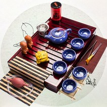 청자 백자 전통 찻잔 다기 세트 중국 한국, A