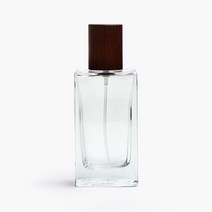 새로핸즈 클램프 타입 유리 향수공병 모던 사각 우드캡 50ml, 단품, 1개