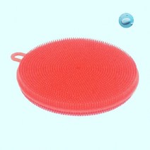 SOCEAN 스크래치 방지 열탕소독 위생 원형 실리콘 스펀지 1EA 설겆이 타올 설거지 타월 버블 수세미 쑤세미 실리콘 스폰지 기름기 물때 제거 씽크대 싱크대 주방 욕실 화장실 청소 브러시 브러쉬 DISH PAD