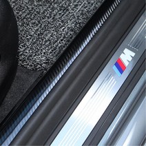 BMW5 도어 발판 흠집방지 카본 인테리어 스티커 방수 카본포인트 블랙카본, 사이드스텝(앞열만)