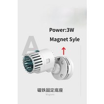 펌프 Aquarium Wavemaker Circulation Pump Adjustable Ultra-Silence with Magnet Suction Base Fish Tank, 03 3W (Magnet Style)