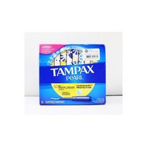 [정품] Tampax Pearl Plastic Tampons Regular Absorbency Unscented 50 Count Coun