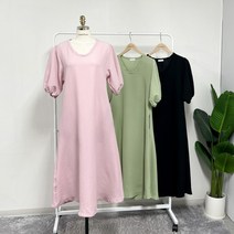 [리즈데이즈] 느랑 와이드 퍼프소매 요루 롱 원피스 [국내제작]