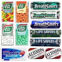 Breath Mints Bulk Variety Pack Assortment Including Breath Savers Altoids Tic Tacs Mentos and Lif, 1