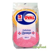 프랑스 오발행주 6입/오발스펀지 수세미