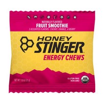 Honey Stinger Organic Fruit Smoothie Energy Chew | Gluten Free & Caffeine Free | For Exercise Runni, Fruit Smoothie W