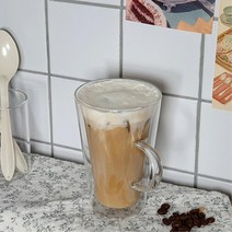 아이스커피 라떼 주스용 유리 큰머그잔 쌍화차 핫초코컵 사무실머그컵 찻잔