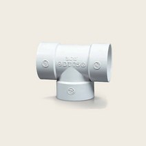 PVC VG2 90도 이경 T관/정티 125A x 100A 배수용 소켓