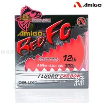털보낚시 털보낚시 아미고 RED FC CARBON 300m, (10lb(2.5호)(300m))