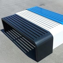 공공장소 야외용 공원 벤치 철제 주물 평 벤치 긴 의자, 180cm폭40cm높이45cm노란색, 1개