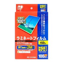 IRIS OHYAMA Iris Ohyama 라미네이트 필름 150 μm 엽서 크기 100 조각 LZ-5HA100, 상품명참조, 1개