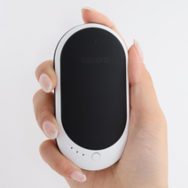 클리커스 휴대용 손난로 충전식 USB 보조배터리, ZLS-118S, 클래식 블랙