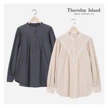 써스데이아일랜드 [Thursday Island] 여성 루즈핏 레이스 블라우스(T212MBL131W) 421859