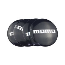 MOMO 로고 자동차 휠 센터 캡 스티커 악세서리 타이어 커버 데칼 스즈키 SX4 폭스 바겐 볼보 피아트 500 아우디 A3 A4, 검정