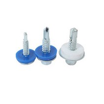 방수피스 소량 지붕나사 누수방지 와샤 육각 직결 19mm 25mm 32mm 38mm, 방수피스(백색)육각머리, #14x38mm(10개)