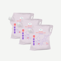 아르르 벤토나이트 모래 베이직 6kg 3개 SET 먼지없는 경제적인 고양이 벤토모래