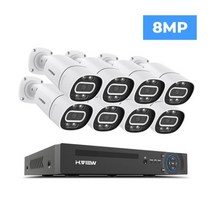 감시카메라 cctv 베이비 캠 HView 실외용 고화질 Ch Mp 4K cctv카메라 ip카메라 cctv키트 비디오 무선 카메라, 없음, 8MP 8PCS Camera