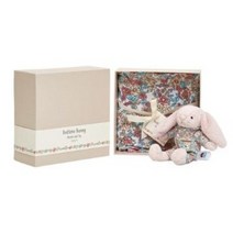 젤리캣 베드타임 블라썸 버니 애착인형 + 머슬린 기프트 세트, 베이비 핑크