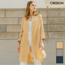 크레송 린넨 100 롱 셔츠형 아우터 CRSTSH001-21B