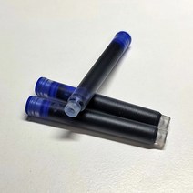 2.6mm 다이소 만년필 호환 국제규격 잉크 카트리지 블루(Blue) 파란색 10개입 (국내배송)