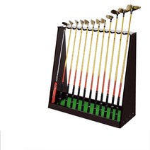 아이언거치대 실내 연습장 클럽 스크린 골프 9피스, ZJ009 솔리드 우드-13 홀 클럽 스탠드