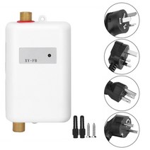 탱크 없는 순간 전기 온수기 3800W 주방 욕실 샤워 흐름 물 보일러 110V/220V, [03] White, [02] Eu 플매트 카펫 러그