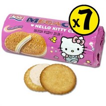 알루이 메가촉 헬로키티 클럽 스트로베리 샌드 비스킷 180g (7개세트) 사무실 학교 학원 탕비실 단체 간식, one option, one option