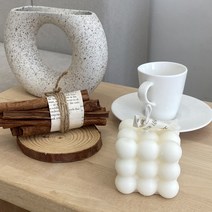 천연 수제 소이캔들 큐브 감성 캔들 오브제 직장동료 퇴사선물 돌 웨딩 답례품, 시나몬