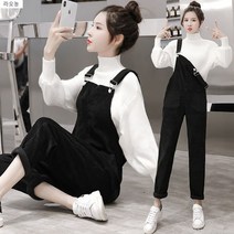 라오농 MELNA 여성용 겨울 점프수트 멜빵 바지feL123