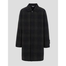 빈폴멘 카키 울 블렌드 체크 쇼트 발마칸 코트 (BC2930A23H) 631957