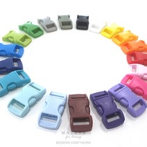 마크라메 재료 10mm 버클 소원팔찌버클 파라코드버클 부자재(20colors), PB-12, 1개