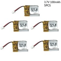방제드론 농업용 드론배터리 5pcs 3.7v 100mah lipo 치어슨 cx-10, 빨간색