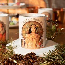 알폰스무하 선물용 머그컵 시리즈 (8종 중 택1) 예쁜 감성 머그잔 380ml 명화 골드 커피잔 골드링 앤틱컵, 2.모에샹동, 1개