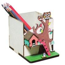 미니나무연필꽂이 DIY 팬시우드 나무공예 수업교구, 단품