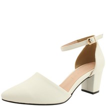 메리제인 스트랩 스틸레토 미들힐 화이트