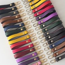 퀼팅맘 핸드폰 키링 미니 천연 가죽 가방 부자재 핸드백 클러치백 파우치 스트랩 끈 (오링 개고리), [L개고리/골드] 밀크