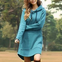 봄 가을 핫핑크 스웨터 풀오버 니트 패션 후드 드레스 솔리드 빅 포켓 팝 캐주얼 롱 탑 오버사이즈