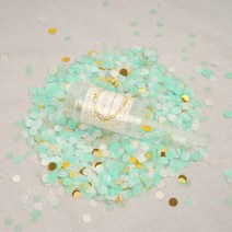 파티짱 플라워샤워 축포 컨페티 축하 소품, 민트