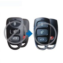 쏘울 리모컨 폴딩키 DIY 케이스, 4버튼크롬형(PCB없음)