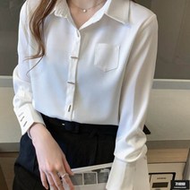 가바바 여성 블라우스 이거봐바 이런 단추버튼 본 적 있어? 없으면 사봐 심플해서 이뻐 데일리 블라우스 G59174