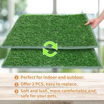 PICKFORLIFE 인공 강아지 잔디 소변 패드 47.6cm x 38.1cm(.. 정품보장