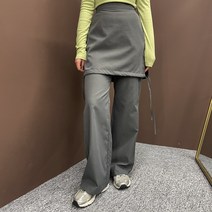 드리뮤즈 여성 국내제작 유니크룩 절개 트임 스커트팬츠 2color