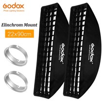 Godox 허니콤 그리드 소프트 박스 스트로브 스튜디오 플래시 엘린크롬 마운트 9 인치 x 35 22x90cm 2 개